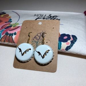 Flying Dog Brewery bottle cap earrings